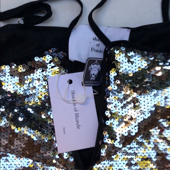 Shades of Blonde Sequin Top S - Picture 3 of 5